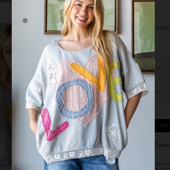 Oli and Hali Tops - Oli and Hali Love Letter Patchwork Reversible Top SR6